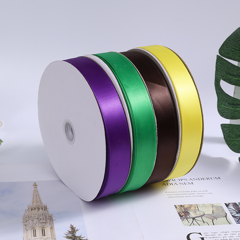 Tianmei polyester colored satin ribbon 2.5CM polyester colored denser satin ribbon Wedding decoration ribbon wholesale ribbon Application Scenario