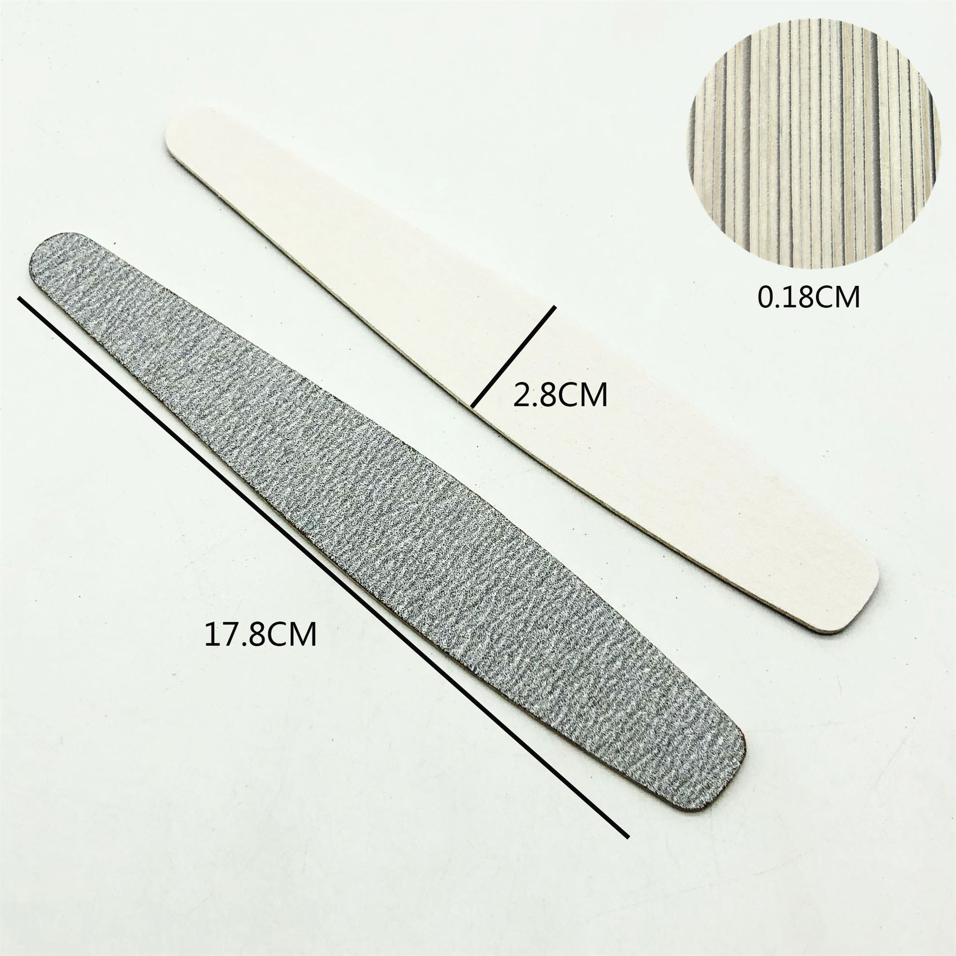 Venta directa de fábrica herramienta de uñas diamante raqueta gris blanco ambos lados lavable resistente al desgaste no se cae lijado hoja de madera lija de uñas details Picture