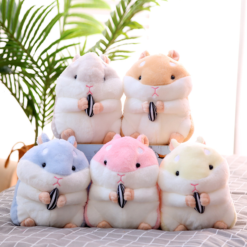 Little Hamster Doll Plush Toy Holding Melon Seeds Fat Hamster Doll Cute Super Cute Mouse Mascot
