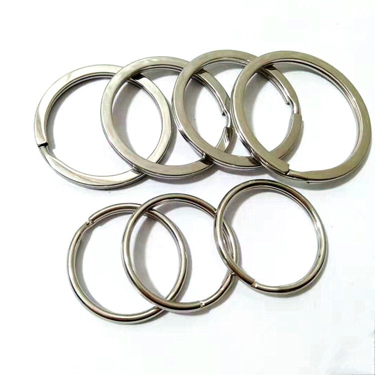 Manufacturers Wholesale Metal Flat Key Ring Double Smooth Key Ring Ring Stainless Steel Car Key Ring Accessories Item Picture