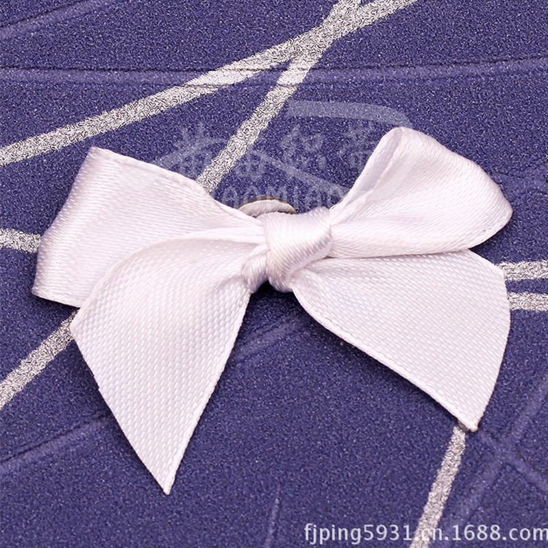 Light Pink Bow Hand-Woven Ribbon Polyester Webbing Diy Material Cute Colorful Ribbon Bow Custom Application Scenario