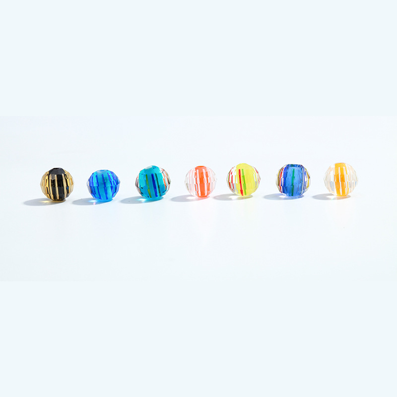 Factory direct sales of pure handcrafted glass beads, cut glass beads, cut glass loose beads, DIY jewelry accessories wholesale Item Picture