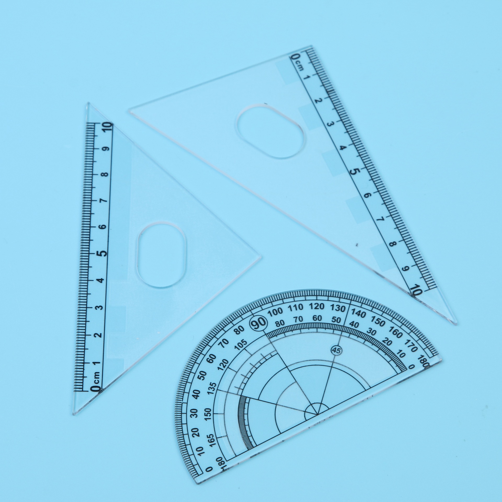 厂家批发供应/PS料透明学/量角器三角板细节图