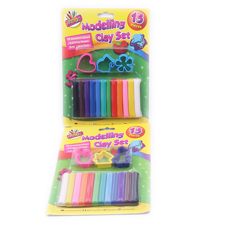 Peilebao Colored Clay Factory's 12-color card-absorbing rubber clay flour clay children's DIY toys and educational toys