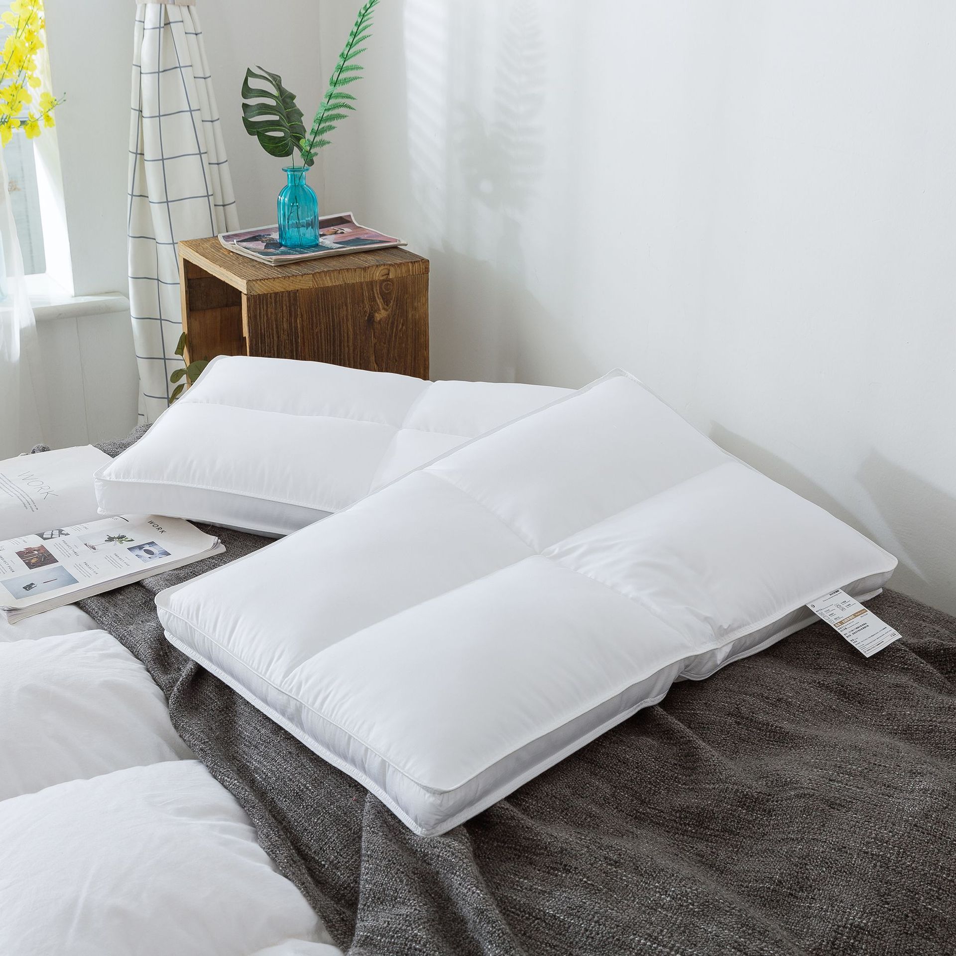 80 washable Rosettes pillow cores, suitable for home use, adult and student neck protectors, five-star hotel three-dimensional pillows details Picture