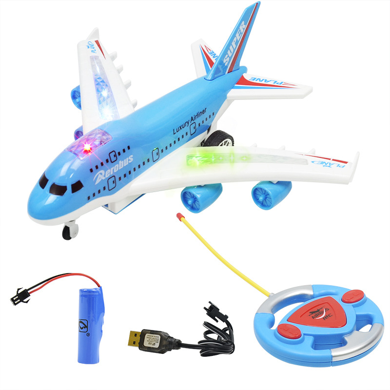 Four-way electric remote-controlled aircraft simulation aviation passenger aircraft Boeing 747 Airbus civil aviation toy model details Picture