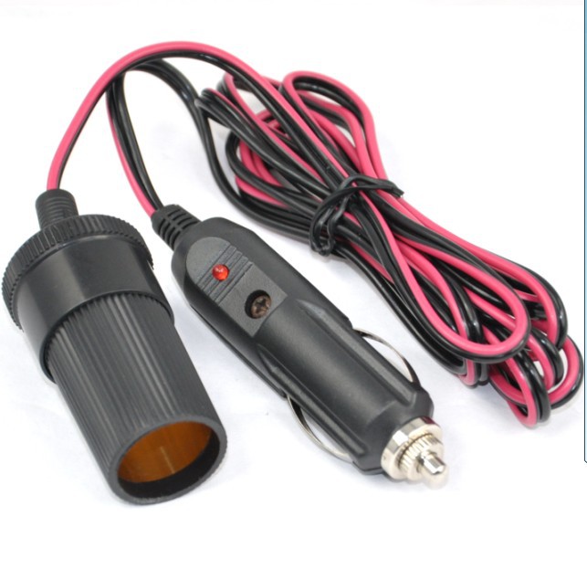 Car electric appliance American cigarette lighter plug extension cable power mother adapter automotive supplies extension cable charging