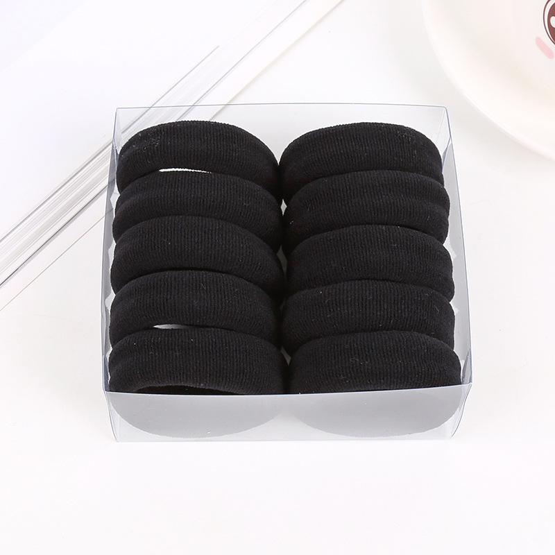 Boxed thickened and widened high-elasticity towel band, seamless fish-scale pattern hair tie, rubber band, leather cover, hair band pic 40
