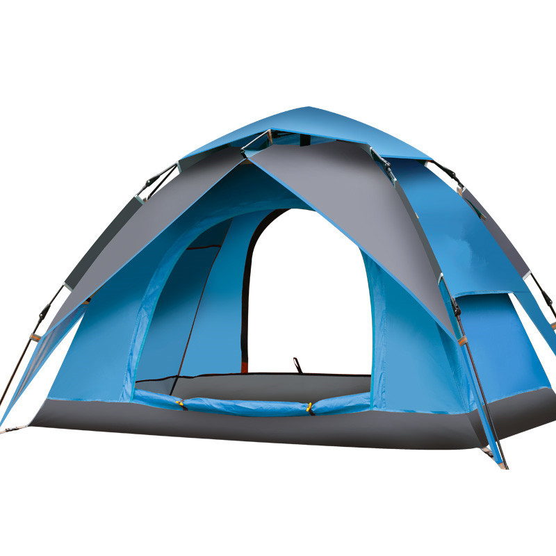 JUNGLEKING 户外帐篷双人双层全自动弹簧帐篷 防雨帐篷露营帐篷