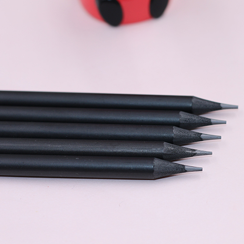 Wholesale HB round rod matte black resin pencils from the manufacturer. The pencils can be printed with logos, hotel, conference and advertising pens Application Scenario