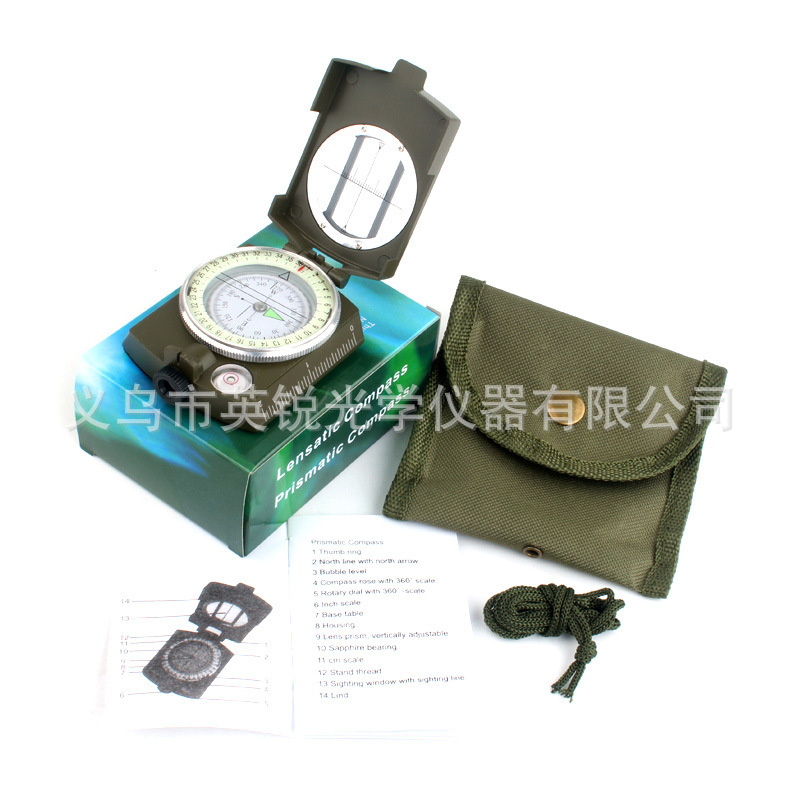 【Eyebre】 Wholesale American multi-functional metal compass and compass DC60-2A with luminous high-end protection Item Picture