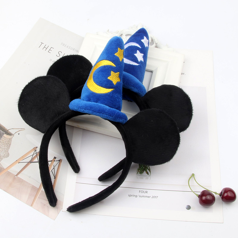 Children's Cartoon Rust Magic Hat Headband Mickey Star Moon Hat Headband Tour Selling Cute Christmas Hat Horn Headband details Picture