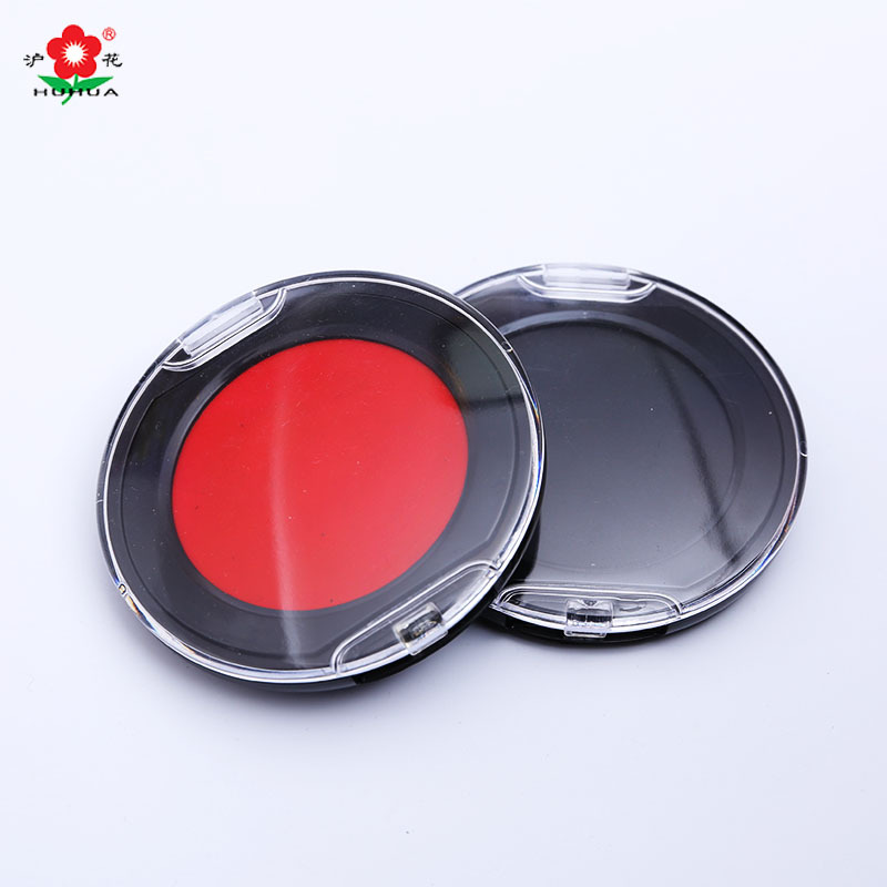 供应多色指纹印台迷你按捺圆形印泥水性快干财务办公专业印泥批发