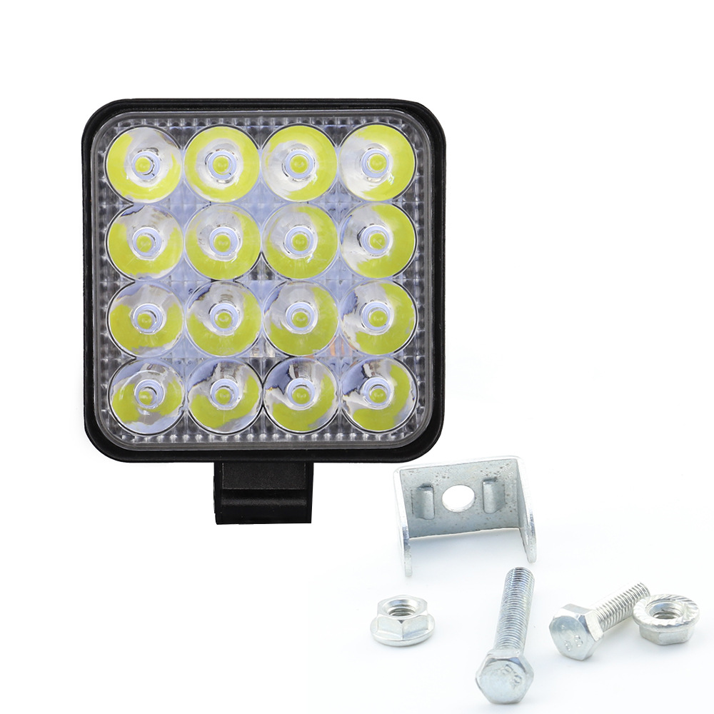 DXZ car LED working light Mini square 16 light 48W driver assistance light modified headlight spotlight head Application Scenario
