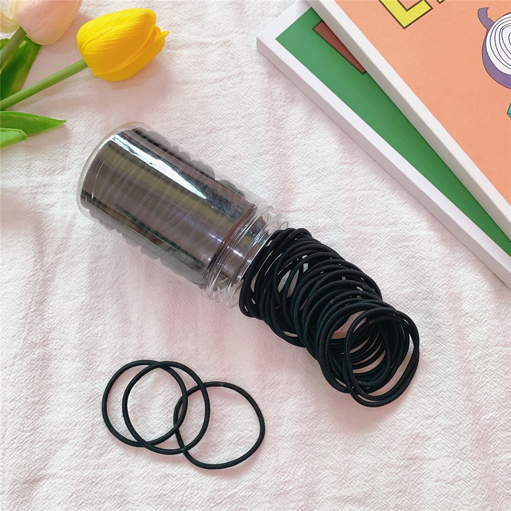 100 Barrels Of Rubber Band Thick And Thin Rubber Band Scrunchie South Korea High Elastic Hair Seamless Headband Accessories Specification drawing