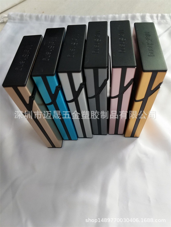 A 20-pack ultra-thin sliding automatic lid made of metal aluminum alloy for ladies details Picture