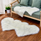 现代简约爱心形新款仿澳洲羊毛地毯家用长绒地垫脚垫卧室客厅地毯