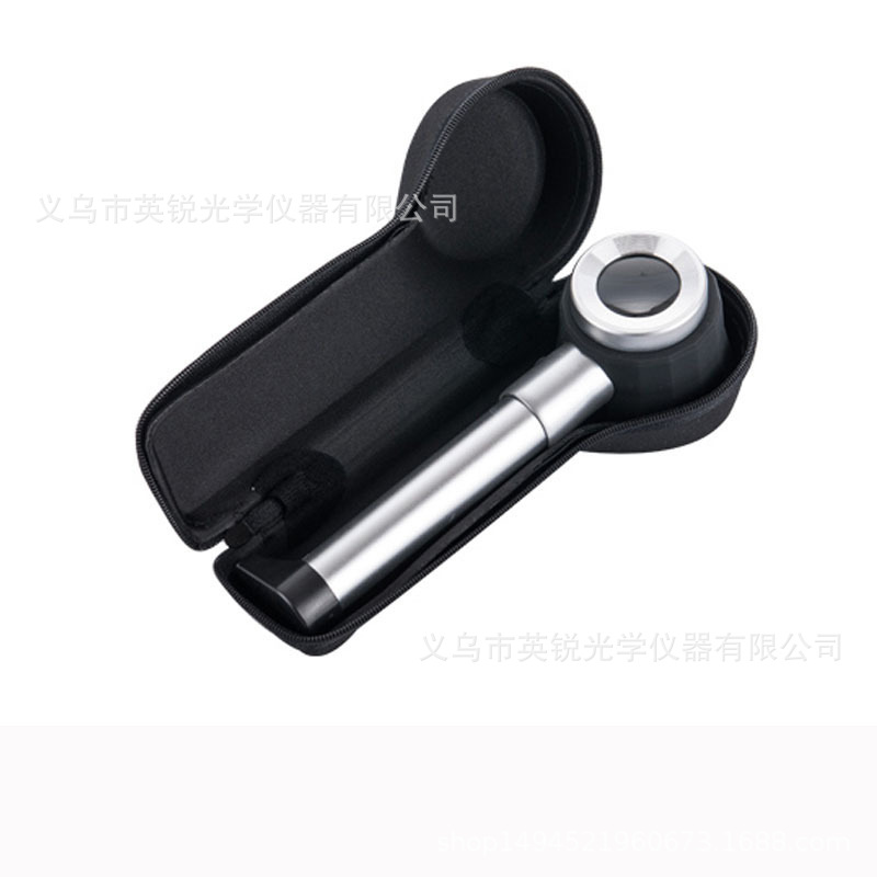 Handheld magnifying glass with scale, three-light optical three-light magnifying glass, high magnification and high definition, dual-lens 3-LED details Picture