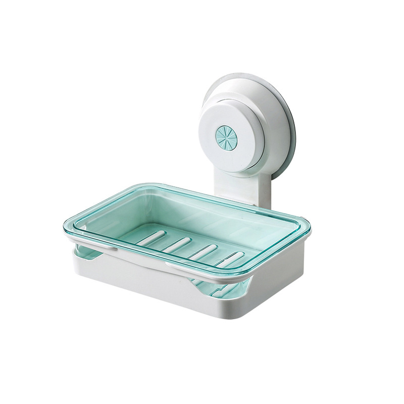 Shunmei soap box suction cup Wall-mounted double-layer large soap box, creative draining without drilling bathroom soap rack Item Picture