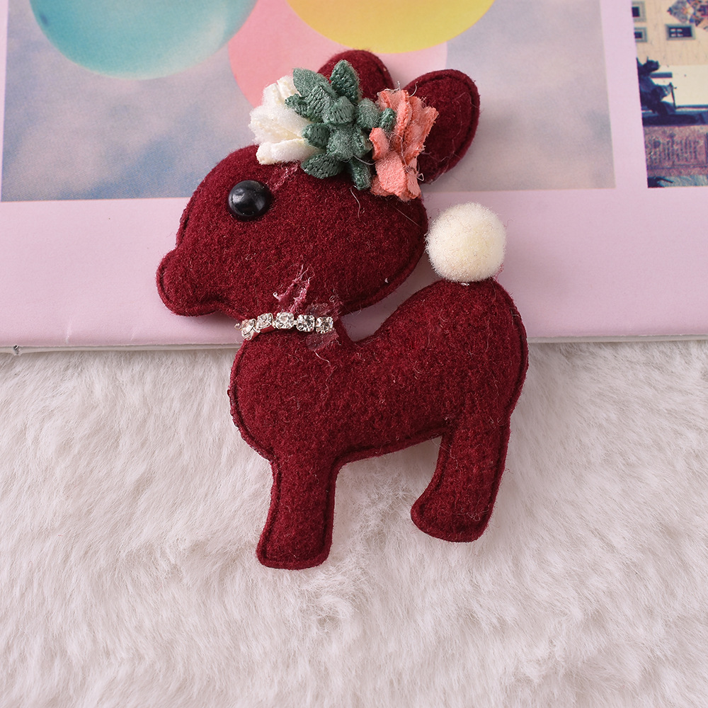 Ultrasonido en relieve versión coreana nuevo estilo de paño para niños cartoon deer headwear hairpin decoración Item Picture