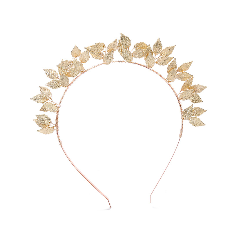 New cross-border leaf hair bands from Europe and America, gold and silver leaf hair accessories, wedding dress and evening gown accessories, bride headwear and headband wholesale, domestic independent Application Scenario