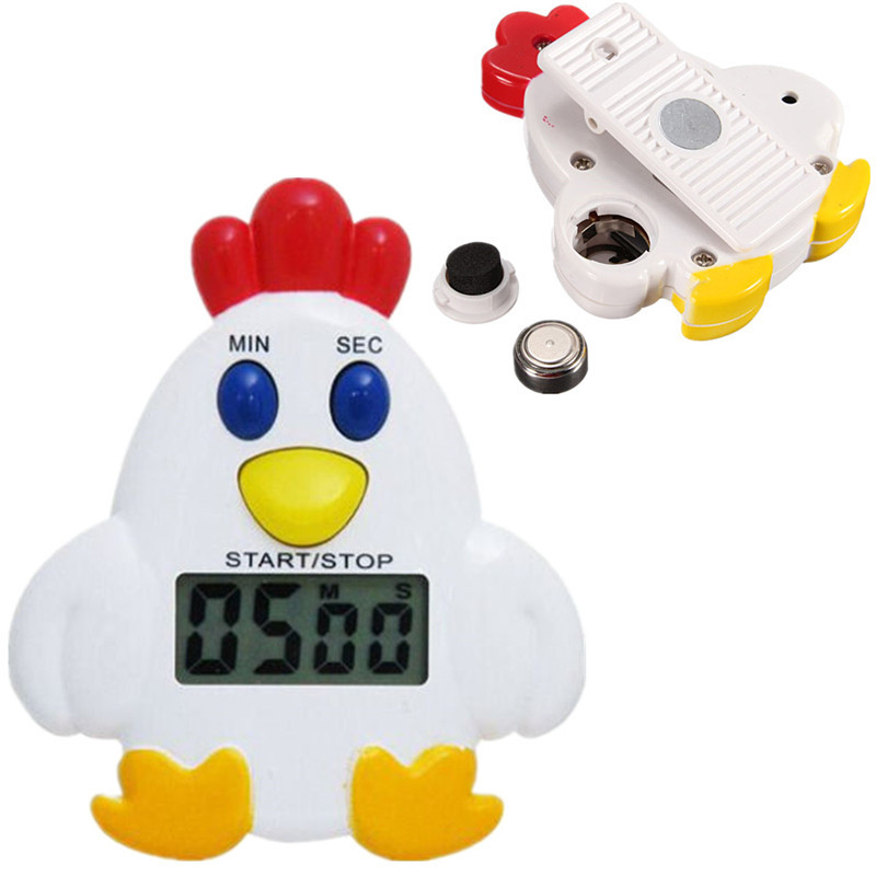 100分钟电子小鸡企鹅计时器 带磁铁定时器 卡通冰箱贴正倒计时器详情图1