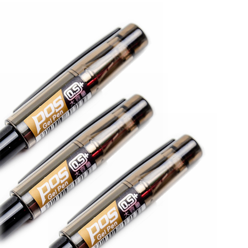 Chushine G-518 pluma neutra de gran capacidad 0.5mm lápiz de agua negro de oficina pluma check-in Item Picture