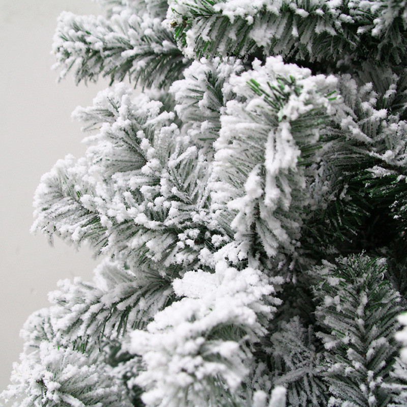 White Snow Spray Flocking Christmas Tree Scene Decoration Encrypted 1.5M1.8m 2.1M 3M 4M Colours Can Be Customised Specification drawing