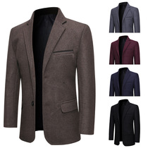 Men's short woolen coat Woolen suit men's cashmere free woolen coat small autumn/winter suit jacket