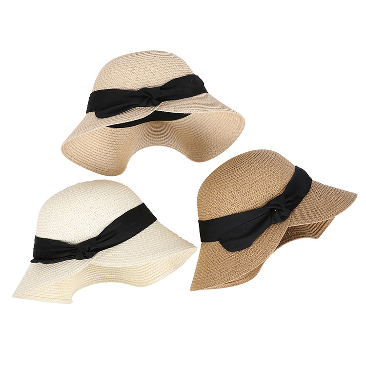 Straw Hat Spring Summer New Leisure Play Beach Hat Woven Female Korean Sun Hat Outdoor Sunshade Sunscreen Hat Application Scenario