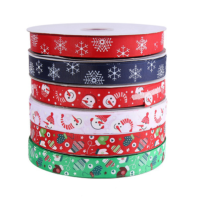 圣诞礼品可用装饰织带可定制多款式丝带涤纶礼品包装DIY丝带批发详情图4