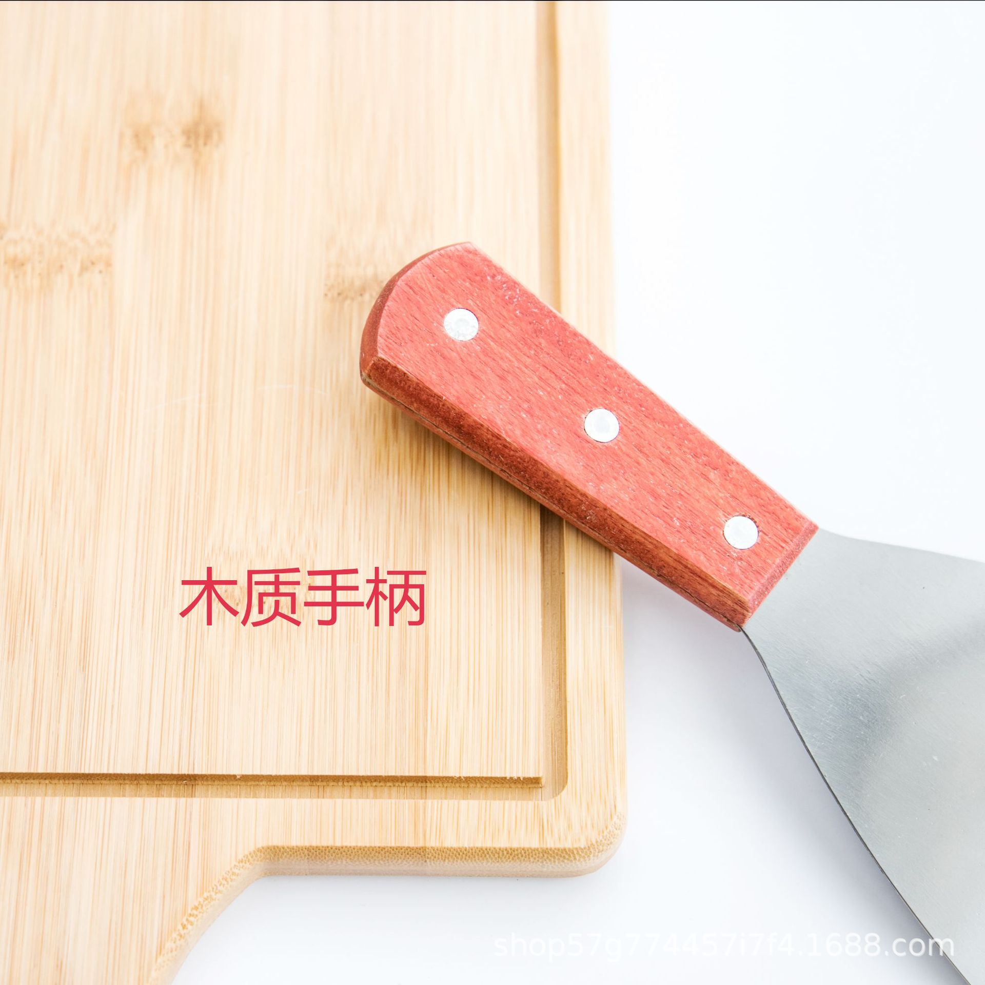 Factory Stock Wooden Handle Diagonal Spatula Diagonal Spatula Chocolate Spatula Pancake Spatula details Picture