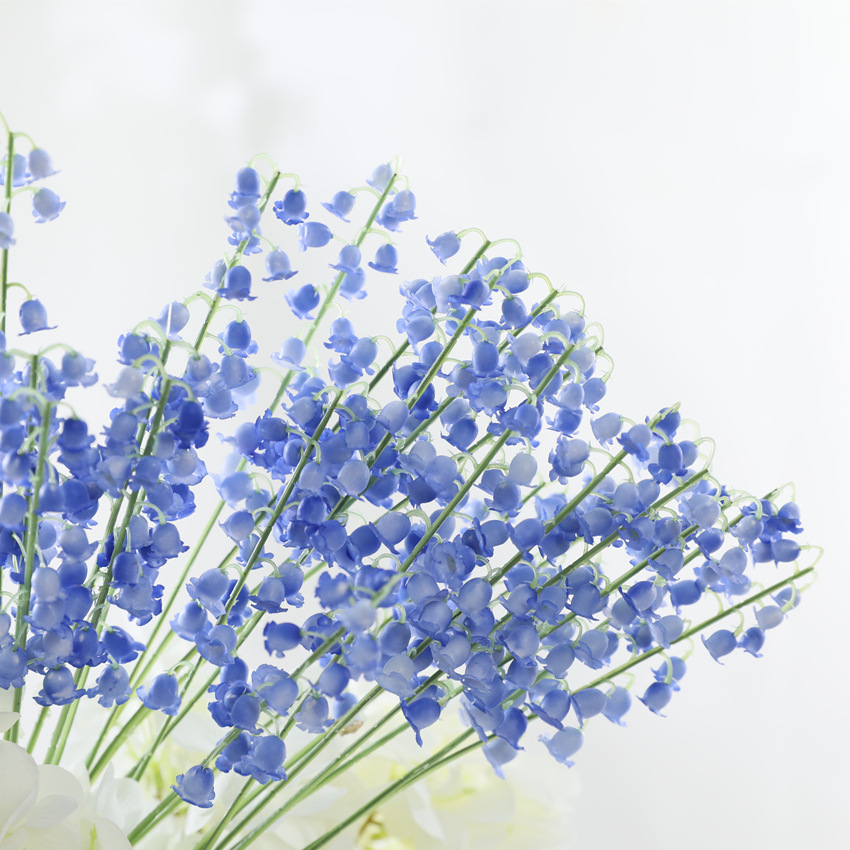 仿真花软胶田园小吊钟铃兰小花束假花风铃花婚庆摄影道具新娘手捧详情10