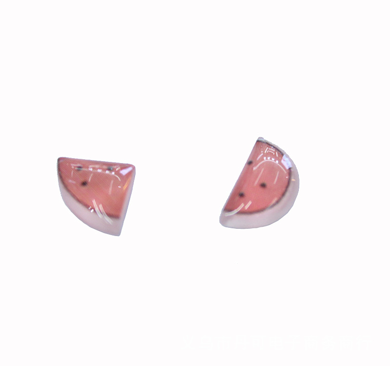 Watermelon Accessories Small Watermelon Accessories Diy Earrings Earrings Left And Right Asymmetrical Watermelon Piece Earrings Item Picture