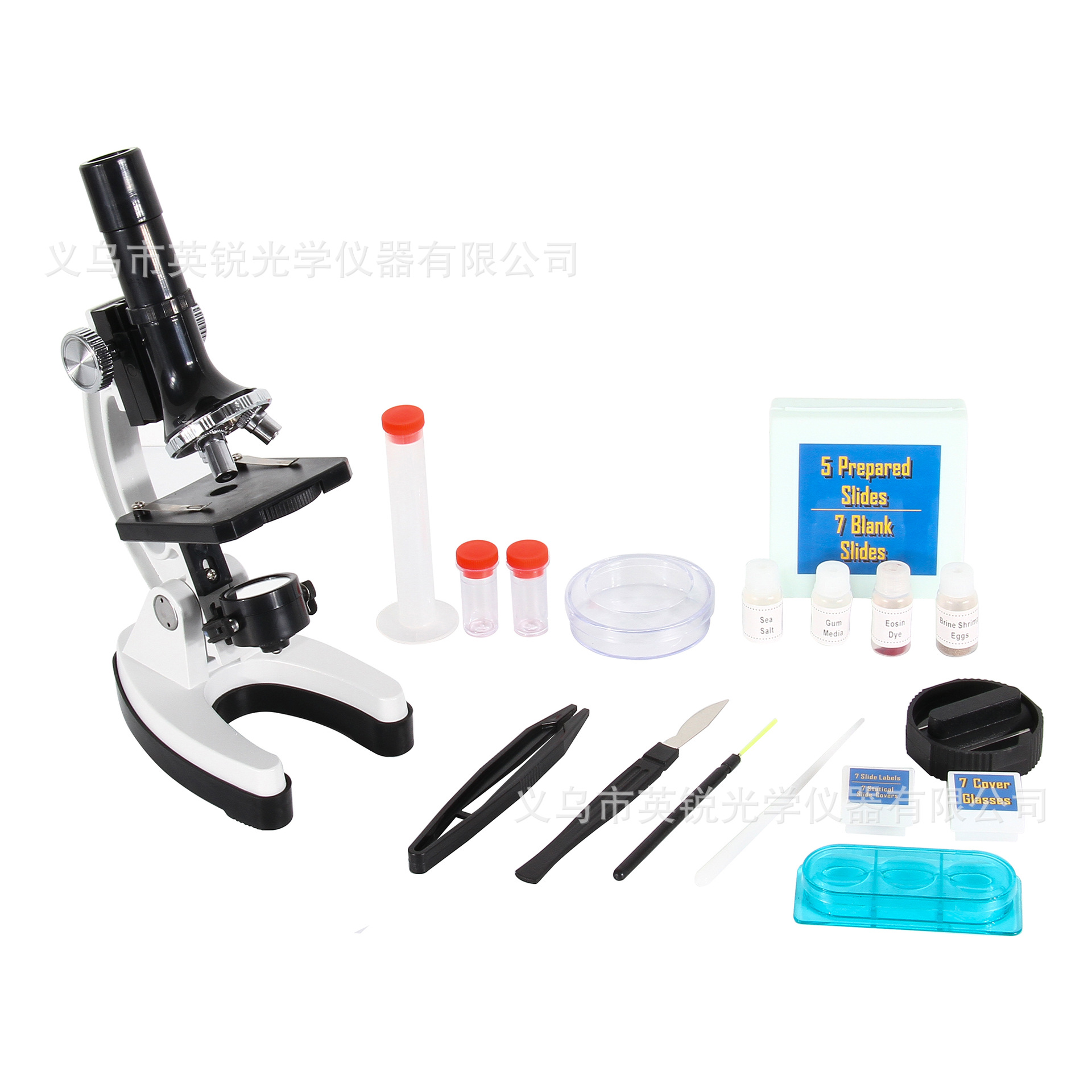 Factory direct sales HM1200 large eyepiece with light source high-definition high-magnification metal microscope children's intelligence experimental equipment details Picture