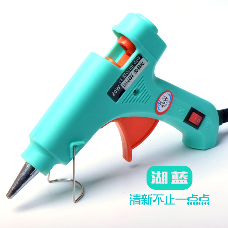 热销热熔胶枪带支架手工DIY饰品配件20W电熔枪热胶枪插电高温胶枪详情6