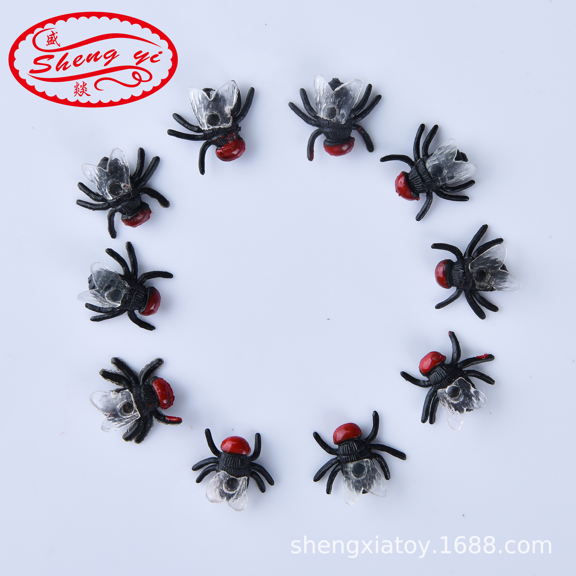 亚马逊外贸整蛊恶作剧仿真塑料苍蝇 新奇特恶搞整人夜光苍蝇玩具图