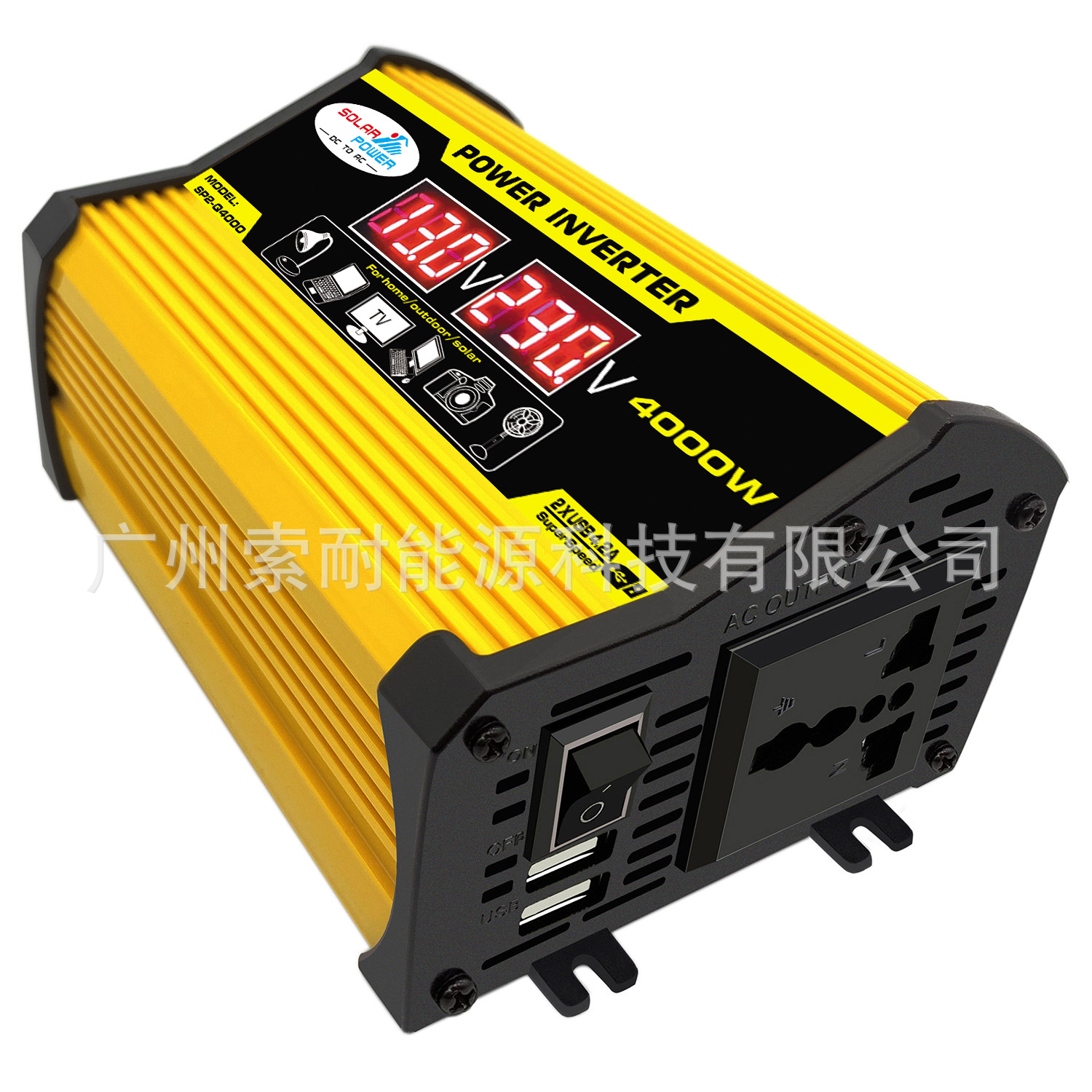 Legend II Car inverter 300W 12V to 220V/110V Cross-border Inverter with voltage display pic 1