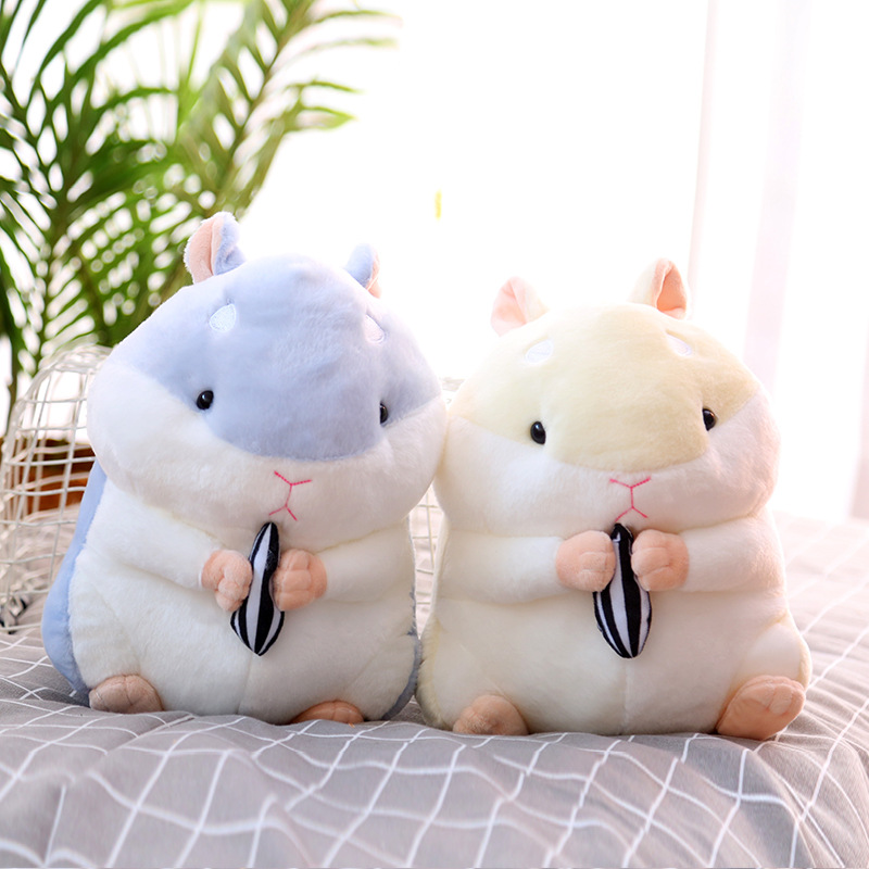 Little Hamster Doll Plush Toy Holding Melon Seeds Fat Hamster Doll Cute Super Cute Mouse Mascot Specification drawing