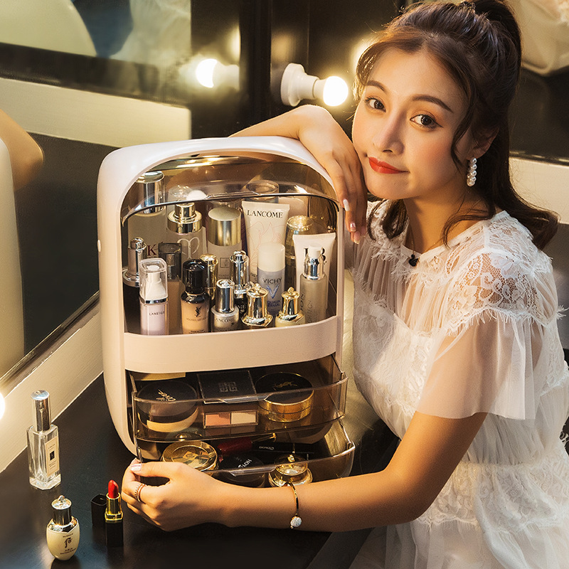 Douyin The Same Makeup Box Drawer Clamshell Storage Box Cosmetics Storage Box Desktop Storage Box Internet Celebrity Makeup Box details Picture