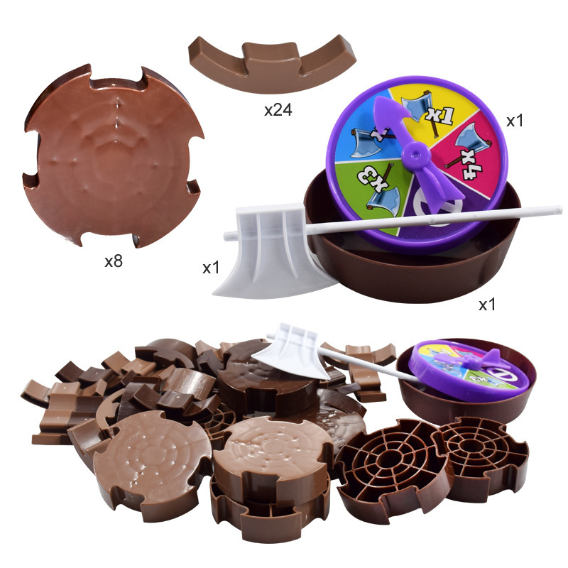 Competitive tree felling, desktop pomelo, Lumberjack, parent-child interactive math calculation, two-person game, tree felling toy Application Scenario