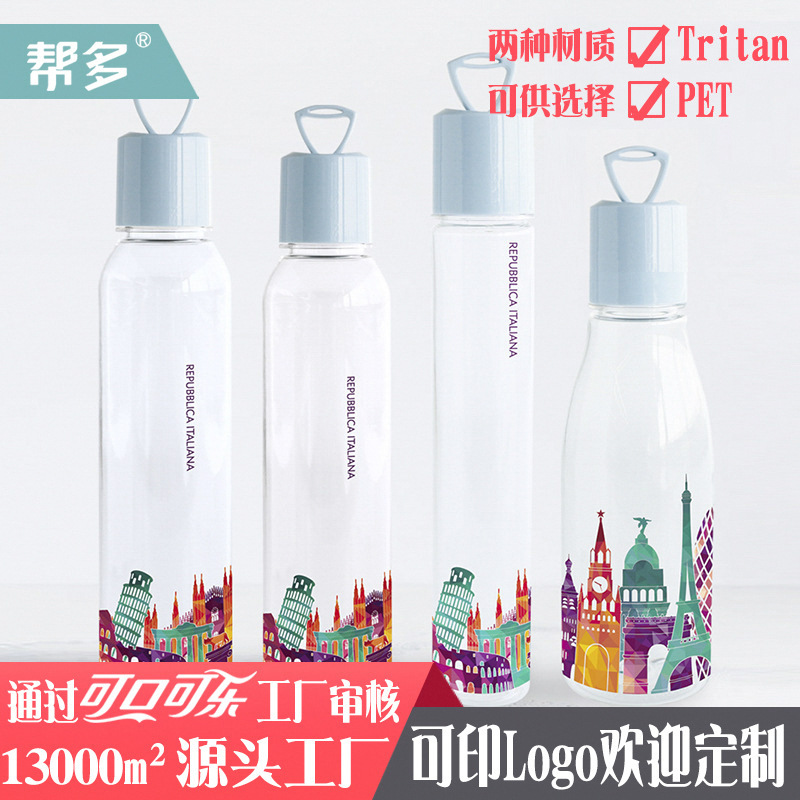 tritan water bottle Plastic water cup, portable plastic cup, large-capacity tea cup Specification image