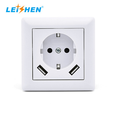 New European standard socket, European standard wall socket, European standard wall socket 16A home and office socket details Picture