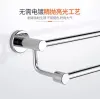 Bathroom towel bar, 304 stainless steel bath towel rack, bathroom towel rack, high and low double bar, single bar stainless steel towel bar, bathroom supplies, hotel supplies, one-piece consignment, kitchen and bathroom supplies, towel rack Application Scenario