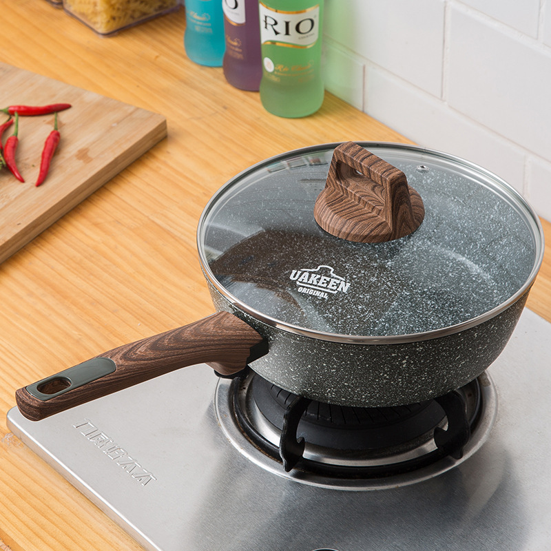 Factory direct sales of tourmaline non-stick pans, deep frying pans, flat pans, woks, soup POTS, induction cookers and gas stoves, universal