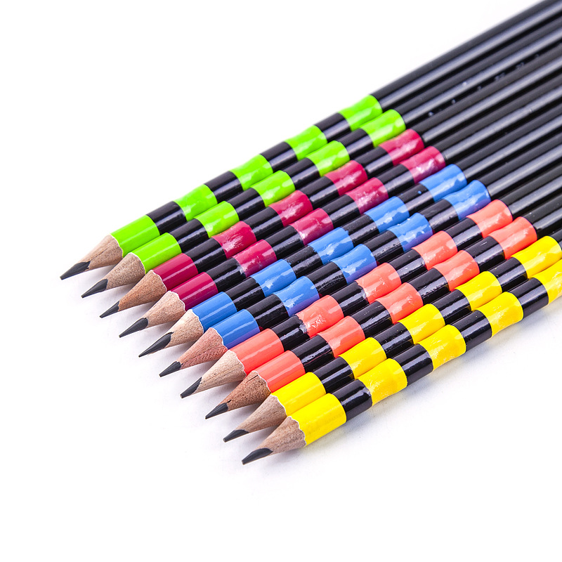 工厂生产竹节铅笔 竹节形HB写字笔 软化木质铅笔 葫芦铅笔详情图2