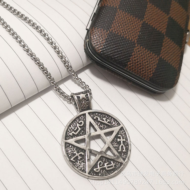 Trendy and fashionable hip-hop metal necklaces, Japanese and Korean retro necklaces, street dance accessories, one-piece consignment pic 7