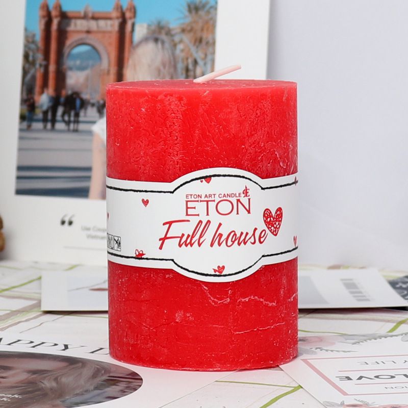 欧式经典香薰柱蜡生日烛光晚餐烛台西餐厅酒店装饰教堂无烟圆柱蜡