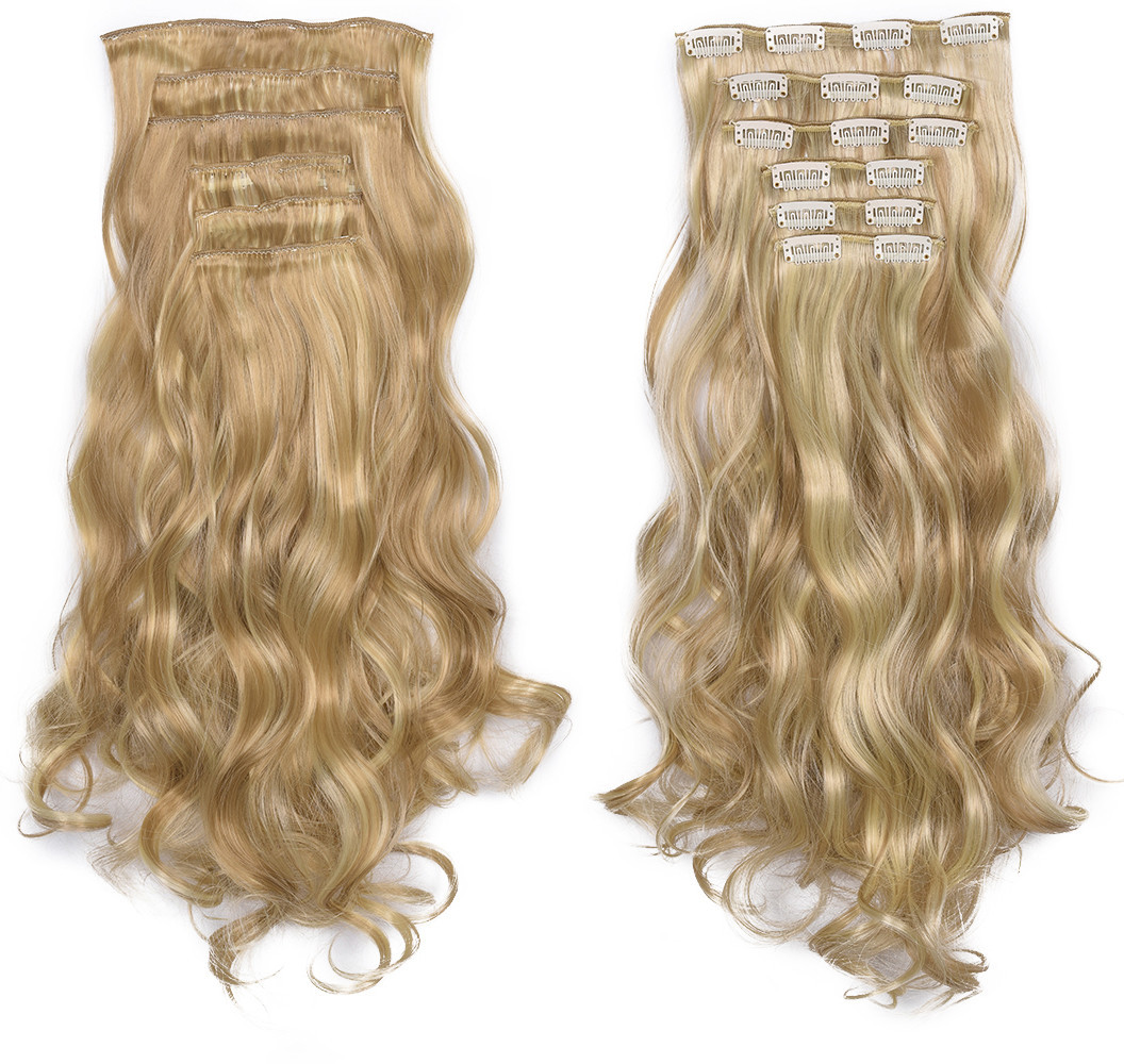 European and American clip hair 6 pieces wig pieces 16 calories long curly hair wig extensions wig extensions Item Picture