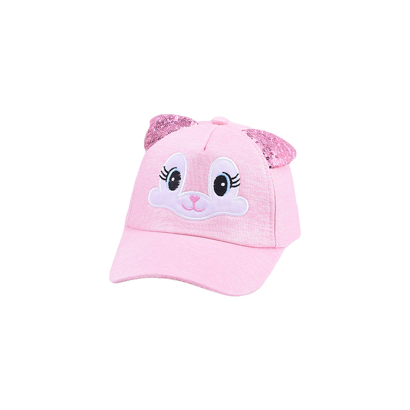 Cartoon Fox Embroidered Kids Baseball Cap Summer Cute Sequined Ears Baby Cap Item Picture